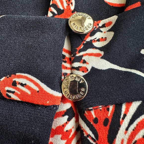 Tommy Hilfiger Floral Twist Front Sleeveless Tank Shell Top Women's Medium - Picture 5 of 7